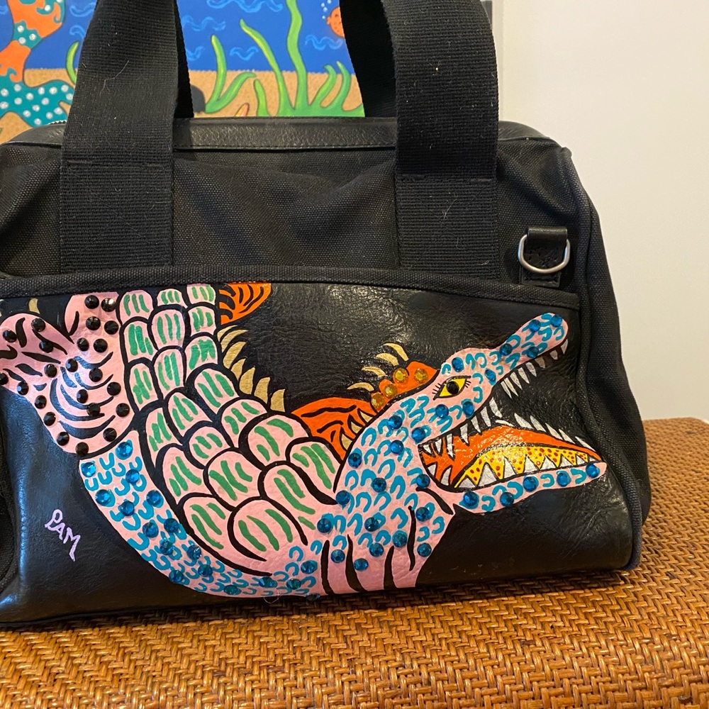 Custom Designer hand painted handbag